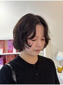くせ毛風ボブパーマ