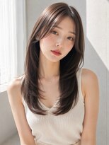 ノア(NOA) 【NOA】韓国風ミディアムレイヤー×顔周りレイヤー|くびれヘア