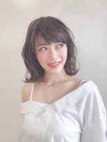 アクアオモテサンドウ(ACQUA omotesando)&nbsp;【大人可愛い】ミディアム透け感パーマヘア　熊谷安史 2