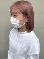 ヘアー アイス ルーチェ(HAIR ICI LUCE) ピンクベージュ ペールピンク ピンクカラー ハイトーン 担当城倉