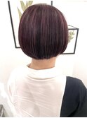 シークレットハイライトボルドーカラー×髪質改善/用賀