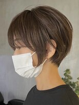 ディバイン 船橋店(divine) 切りっぱなしボブ透明感ショコラベージュ丸みショートミニボブ