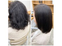 ５０代女性お客様例＊（髪質改善×ヘアカラー）乾かすだけでOK＊