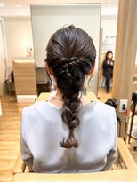 アロマヘアルーム 横浜店(AROMA hair room)&nbsp;三つ編みヘアアレンジ大人ガーリーヘアセット/横浜/横浜西口