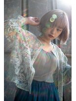 ヘアーラニッシュ 柏の葉キャンパス店(hair Lanish)&nbsp;ミニボブ/20代30代40代/色素改善グレージュカラー