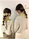 編みおろしアレンジ ヘアアレンジ ヘアセット <渋谷/渋谷駅>