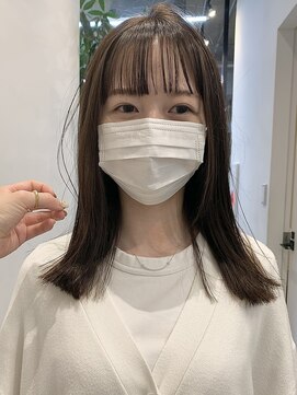 ベル 銀座5丁目店(Belle) ぱっつん前髪のストレートミディアムヘア【銀座】