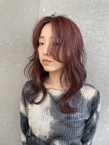 ロンドシェリ 仙台(Lond Cheri)&nbsp;レイヤーカット レッドブラウン 髪質改善 顔まわり