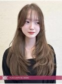 韓国風/レイヤー/小顔/前髪カット/髪質改善/グレージュ/透明感