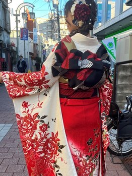 ヘアーアンドスパ コーラルルーム(Hair&spa CORAL room)の写真/着付け/ヘアセットお任せ下さい♪どんなイベントでも対応致します!思い出に残る一日をプロの技で華やかに☆
