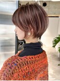 似合わせカットフェミニンロングマロンベージュ_ba543791