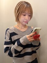 サンプラス(san+)&nbsp;【柏原良亮】レイヤーボブ　ベージュ