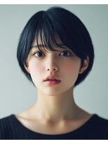 ニューカマー バイ ヘッドライト シブヤ(NEW COMER by HEADLIGHT shibuya)&nbsp;ブルーブラック×ひし形ショート（レイヤーショート）