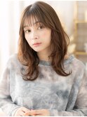 大人ガーリー小顔くびれカールレイヤーカットh3川口30代40代!