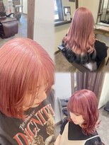 ガルボヘアー 桟橋店(garbo hair)&nbsp;ペールピンク高知美容院オイルカラー