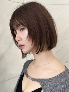 サイン 表参道(SIGN) 韓国ヘアグレージュカラーブリーチ無し髪質改善イヤリングカラー