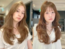 【大人可愛くなりたい女性に圧倒的評価】大人レイヤースタイル,ブリーチなし透明感カラー,髪質改善