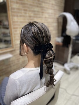 編みおろしアレンジ