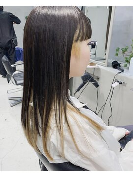 テトヘアー(teto hair) ロング　ウルフ　インナー　ブリーチ　レイヤー　グラデーション