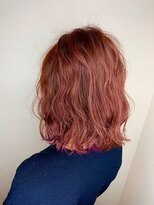 フロート 小阪店(float) レッドカラー_耳かけ,毛先パーマ,イメチェン