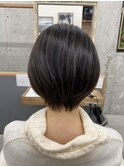 【elua 長田】ナチュラルブラウンベージュ×大人ショートボブ
