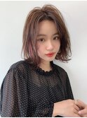 once ひし形シルエット 外ハネボブ デジタルパーマ by.加藤