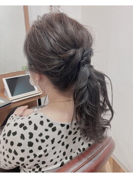 ルシードスタイルビーシャイン(LUCIDO STYLE B SHINE) 豊橋ビーシャイン★ブルージュ×ポニーテールアレンジ
