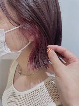 ネオリーブギンザ 銀座店(Neolive GINZA) カシスピンクでインナーカラー