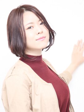 クラク 笹塚店(KURAKU) 大人可愛い20代30代40代小顔ウルフレイヤーボブ丸みショートボブ