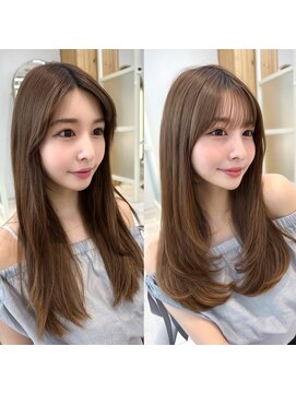 アフロートリノ(AFLOAT Leino) 大人可愛い韓国ヘア　レイヤーカット　抜け感顔まわりカット#