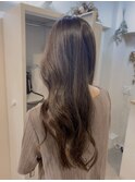 韓国風ヘア/暗髪グレージュ