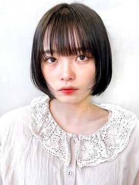 セイドット フクオカ(Say.FUKUOKA) 【Say.福岡】ミニボブ×ぱっつん前髪×顔周りレイヤー×前髪あり