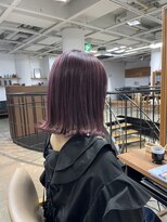 グランデ(GRANDE)&nbsp;ぱつっとbob/切りっぱなしボブ/ピンクラベンダー/ダブルカラー