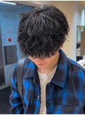 波巻きパーマ