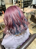 エヌプラス(N+)&nbsp;くびれヘアアプリコットオレンジ夏ハイライトカラー