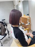 切りっぱなしボブ・ラベンダーピンク・ボブ・バイオレッド
