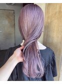 ブリーチハイトーングレージュくすみラベンダーダブルカラー寒色