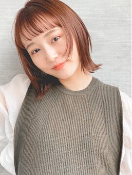 レジュアル(RESSUAL) 切りっぱなしボブエアリーロング美髪ピンクブラウン