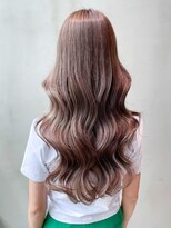 ロング顔周りレイヤー韓国ヘア美髪_ba342231