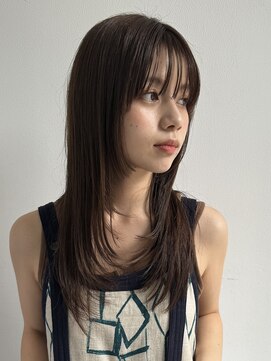 トリッカ 銀座(tricca) 顔周りレイヤー/ロングレイヤー/ブラウンベージュ