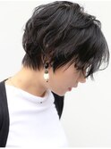大人ショートボブ/ハンサムショート/前髪なし/30代40代50代