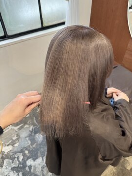 チャプター 問屋町(chapter) ケアブリーチミルクティグレージュカラー髪質改善トリートメント