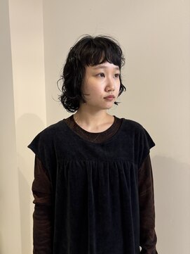 ふんわりボブパーマ