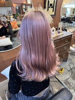 チャプター 問屋町(chapter)&nbsp;ケアブリーチホワイトピンクラベンダーカラーレイヤーカット韓国