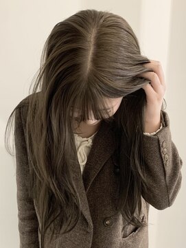 ライン(LINE) ブリーチなしダブルカラー/オリーブベージュ