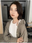 花田/ボブレイヤーカットくびれヘアオリーブベージュ下北沢韓国