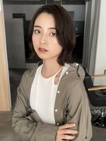 ラミエバイメルト 下北沢(lamie by melt) 花田/ボブレイヤーカットくびれヘアオリーブベージュ下北沢韓国