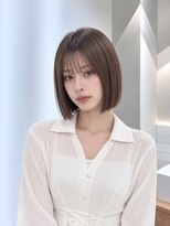 フォト 新宿三丁目(foto)&nbsp;髪質改善縮毛矯正地毛風ストレート切りっぱなしボブ
