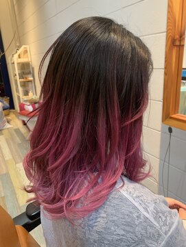 リラ ヘア サロン(rela hair salon) ピンク系MIXグラデーション