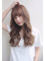 道村/デジタルパーマ/ブランジュ/斜めバング/グレージュ